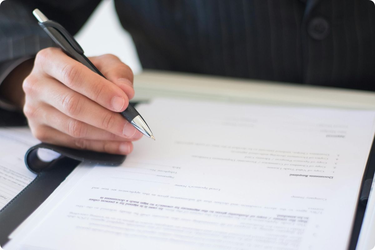 documents being signed